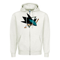 Oatmeal Heather the-san-jose-sharks-pen Zipper Hoodie - linhVisuals