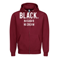 Burgundy black no sugar no cream 02 [tb] Zipper Hoodie - linhVisuals