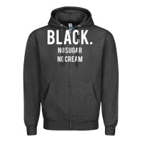 Charcoal Heather black no sugar no cream 02 [tb] Zipper Hoodie - linhVisuals