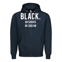 Navy black no sugar no cream 02 [tb] Zipper Hoodie - linhVisuals