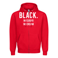 Red black no sugar no cream 02 [tb] Zipper Hoodie - linhVisuals