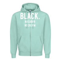 Seafoam black no sugar no cream 02 [tb] Zipper Hoodie - linhVisuals