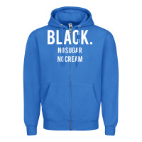 True Royal black no sugar no cream 02 [tb] Zipper Hoodie - linhVisuals