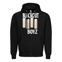 Black blackout boyz black Zipper Hoodie - linhVisuals