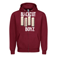 Burgundy blackout boyz black Zipper Hoodie - linhVisuals
