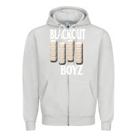 Dove Grey blackout boyz black Zipper Hoodie - linhVisuals
