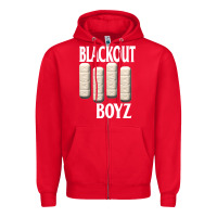 Red blackout boyz black Zipper Hoodie - linhVisuals