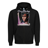 Black cry baby title Zipper Hoodie - linhVisuals