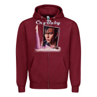 Burgundy cry baby title Zipper Hoodie - linhVisuals