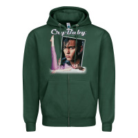 Sports Green cry baby title Zipper Hoodie - linhVisuals