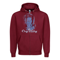 Burgundy cry baby king cry baby Zipper Hoodie - linhVisuals