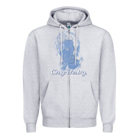 Heather Grey cry baby king cry baby Zipper Hoodie - linhVisuals