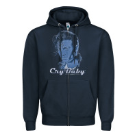 Navy cry baby king cry baby Zipper Hoodie - linhVisuals