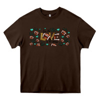 Chocolate Brown for the love of the game American football Heavy Core Tee - Jasminsmagicworld