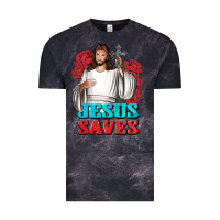 Cloud Black Jesus Saves Vintage Tee - BundleAndBundleShop