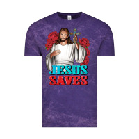 Cloud Purple Jesus Saves Vintage Tee - BundleAndBundleShop
