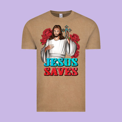 Jesus Saves Vintage Tee Designed By Bundleandbundleshop