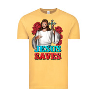 Vintage Mustard Jesus Saves Vintage Tee - BundleAndBundleShop