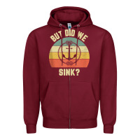 Burgundy mens funny boating shirt but did we sink rope anchor boat captain tank Zipper Hoodie - linhVisuals