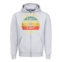Heather Grey mens funny boating shirt but did we sink rope anchor boat captain tank Zipper Hoodie - linhVisuals