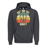 Smoke mens funny boating shirt but did we sink rope anchor boat captain tank Zipper Hoodie - linhVisuals