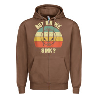 Chestnut mens funny boating shirt but did we sink rope anchor boat captain tank Zipper Hoodie - linhVisuals