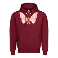 Burgundy gynecologic cancer support t  shirt gynecological cancer awareness pea Zipper Hoodie - linhVisuals