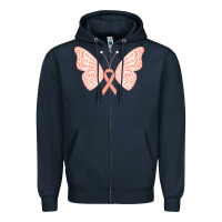 Navy gynecologic cancer support t  shirt gynecological cancer awareness pea Zipper Hoodie - linhVisuals