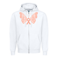 White gynecologic cancer support t  shirt gynecological cancer awareness pea Zipper Hoodie - linhVisuals