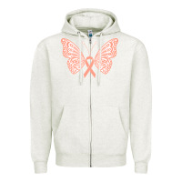 Oatmeal Heather gynecologic cancer support t  shirt gynecological cancer awareness pea Zipper Hoodie - linhVisuals