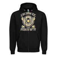 Black cherokee native american and proud of t shirt Zipper Hoodie - linhVisuals
