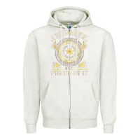 Oatmeal Heather cherokee native american and proud of t shirt Zipper Hoodie - linhVisuals