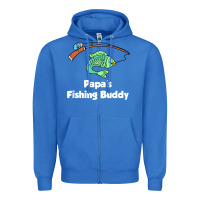 True Royal kids papa's fishing buddy grandson or granddaughter fish t shirt Zipper Hoodie - linhVisuals