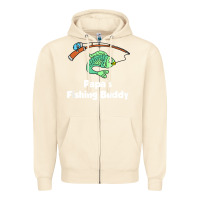 Sandshell kids papa's fishing buddy grandson or granddaughter fish t shirt Zipper Hoodie - linhVisuals