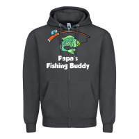 Smoke kids papa's fishing buddy grandson or granddaughter fish t shirt Zipper Hoodie - linhVisuals
