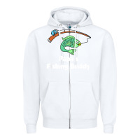 White kids papa's fishing buddy grandson or granddaughter fish t shirt Zipper Hoodie - linhVisuals