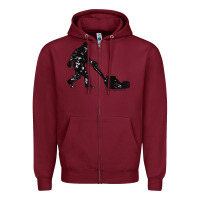 Burgundy mens mowing bigfoot   golf course superintendent maintenance turf t sh Zipper Hoodie - linhVisuals