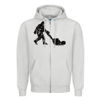 Dove Grey mens mowing bigfoot   golf course superintendent maintenance turf t sh Zipper Hoodie - linhVisuals