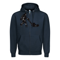 Navy mens mowing bigfoot   golf course superintendent maintenance turf t sh Zipper Hoodie - linhVisuals