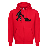 Red mens mowing bigfoot   golf course superintendent maintenance turf t sh Zipper Hoodie - linhVisuals
