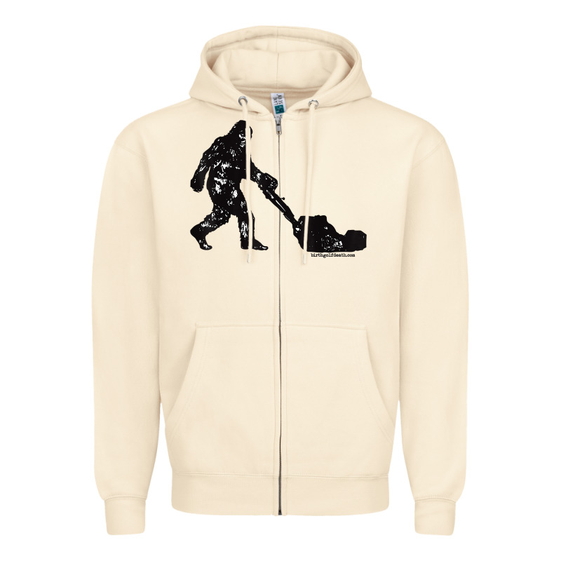 Mens Mowing Bigfoot   Golf Course Superintendent Maintenance Turf T Sh Zipper Hoodie by linhVisuals | Teevron