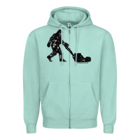 Seafoam mens mowing bigfoot   golf course superintendent maintenance turf t sh Zipper Hoodie - linhVisuals
