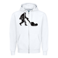 White mens mowing bigfoot   golf course superintendent maintenance turf t sh Zipper Hoodie - linhVisuals