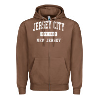 Chestnut jersey city new jersey nj vintage established sports design pullover h Zipper Hoodie - linhVisuals