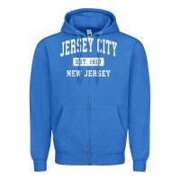 True Royal jersey city new jersey nj vintage established sports design pullover h Zipper Hoodie - linhVisuals
