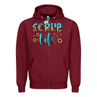 Burgundy scrub life Zipper Hoodie - JahusDesignShop