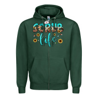 Sports Green scrub life Zipper Hoodie - JahusDesignShop