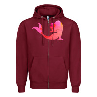 Burgundy mermaid t  shirt pink mermaid t  shirt Zipper Hoodie - linhVisuals