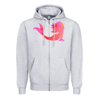 Heather Grey mermaid t  shirt pink mermaid t  shirt Zipper Hoodie - linhVisuals