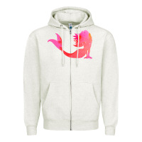 Oatmeal Heather mermaid t  shirt pink mermaid t  shirt Zipper Hoodie - linhVisuals